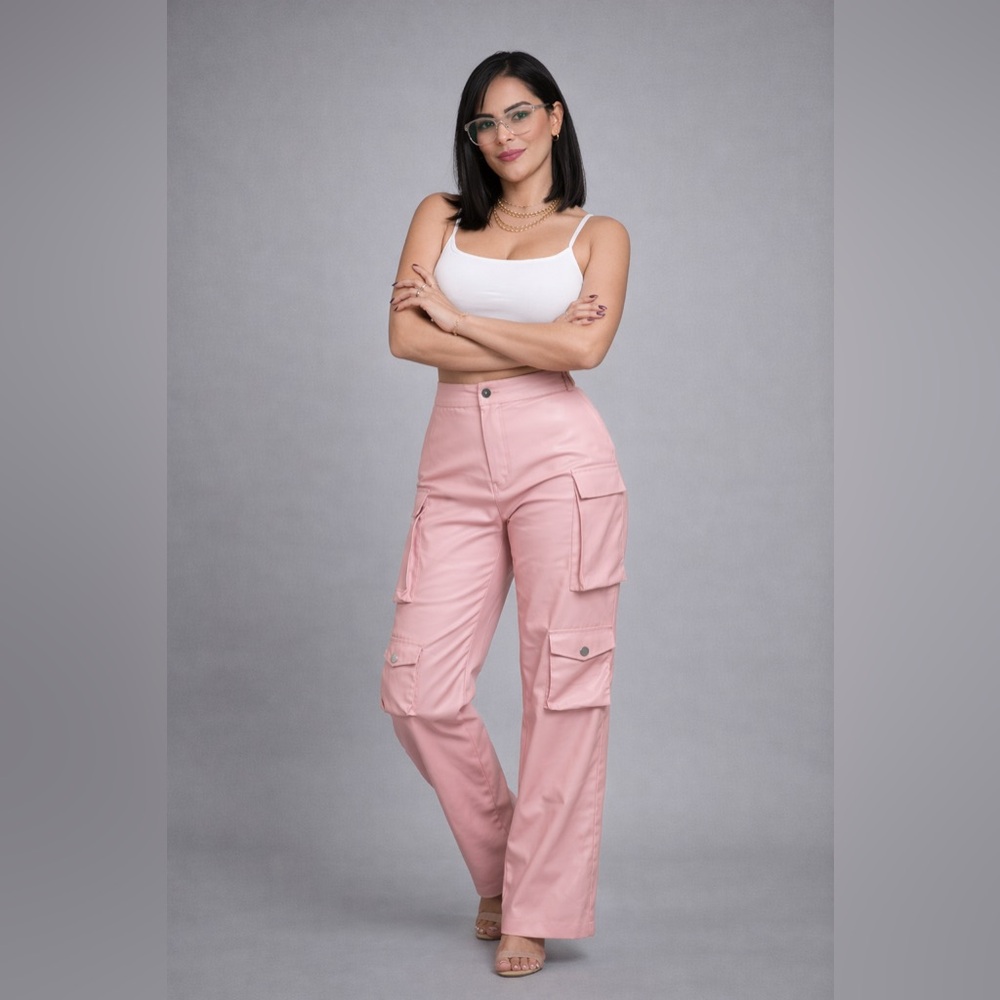 💞 Blush Power Luxe Cargo Pants - Picture 9 of 15